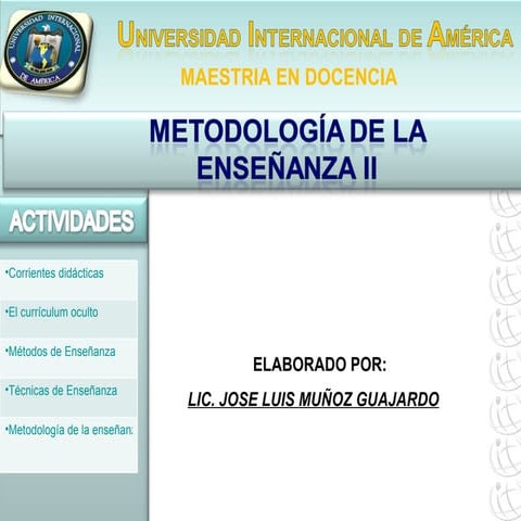 Presentación, el curriculum