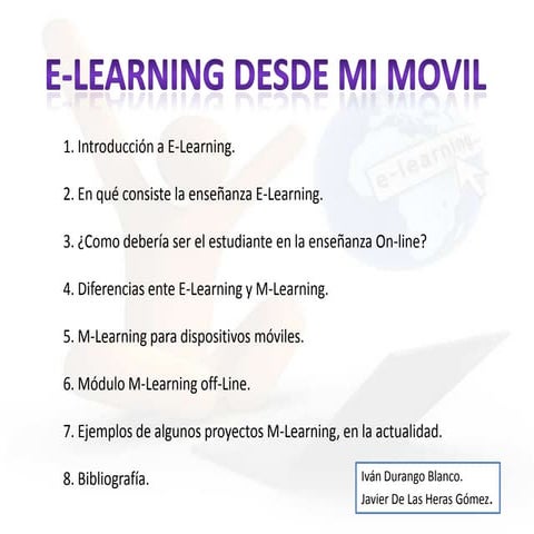 E-Learning, M-learning y T-learning | PPT