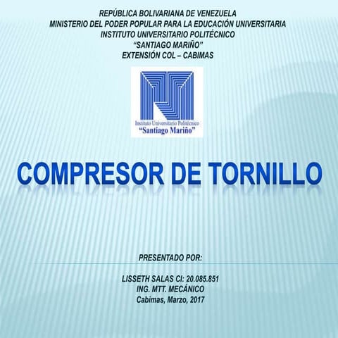 Compresor de tornillo