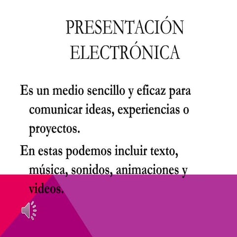 Presentación electrónica