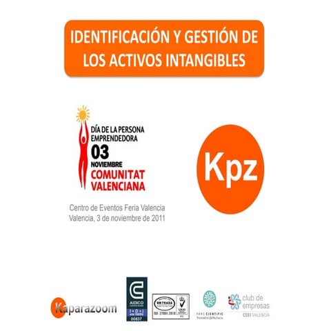 Identificación y Gestión de los activos intangibles. Propiedad Industrial
