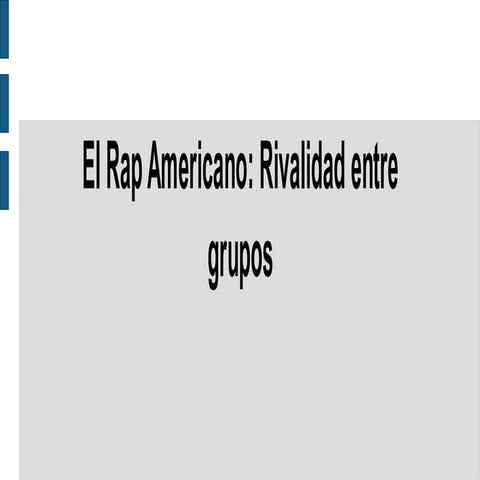 Presentación el rap americano: Rivalidad entre grupos