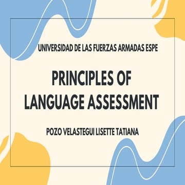 Principles of Language Assessment