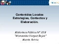 Contenidos Locales Estrategias, Contactos y Elaboración