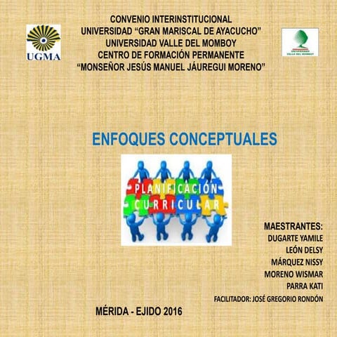 Presentación enfonques de la planificación curricular