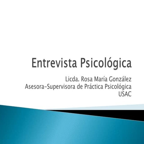 Presentación entrevista psicológica