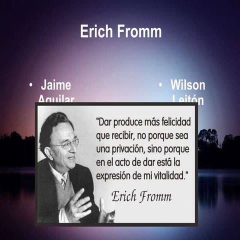 Erich Fromm: Vida, Teoría, Obras.