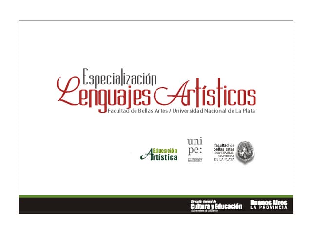 Presentación especializacion lenguajes artisticos 2012