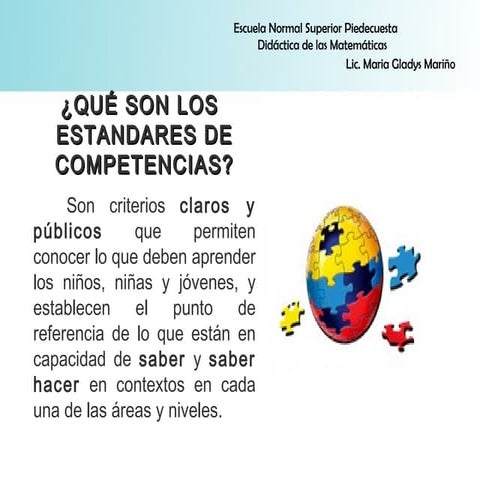 Presentación  estandares de matematicas