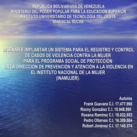 Presentación Formal del Evento