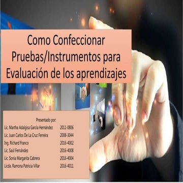 Presentación exposició de evaluación: como confeccionar pruebas y instrumento...