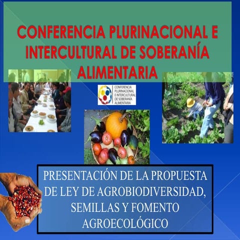 LEY DE AGROBIODIVERSIDAD