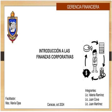 introduccion a las finanzas corporativas | PPTX