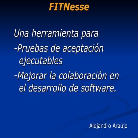 Presentación Fitnesse 