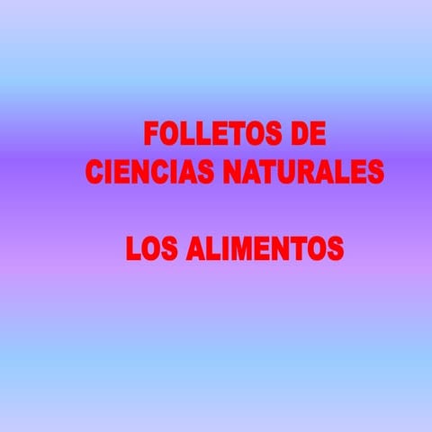 LOS ALIMENTOS
