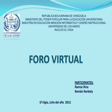 FOROS VIRTUALES COMO ESTRATEGIA DE APRENDIZAJE EN UNIVERSIDADES. | PDF