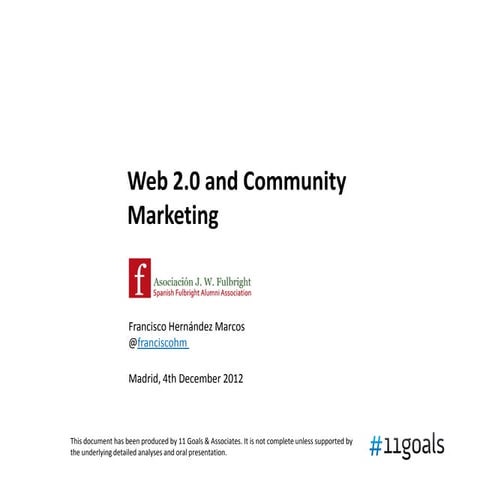 Web 2.0 & Community Marketing  (Fulbright Alumni)