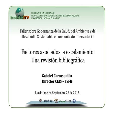 Gabriel Carrasquilla - Factores asociados a escalamiento: Una revisión biblio...