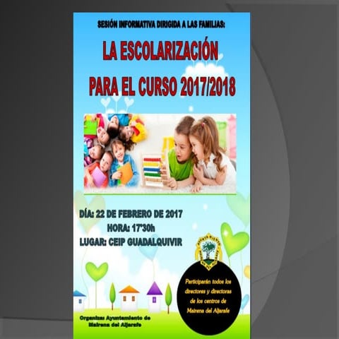 Presentación general Escolarización en Mairena del Aljarafe 17 18 