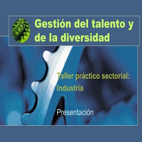 PresentacióN GestióN Del Talento Y De La Diversidad