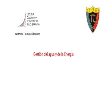 Gestión del Agua y Energía - Seminario Energías Limpias | PPTX