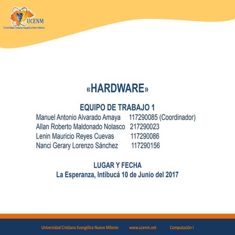 Presentación sobre Hardware