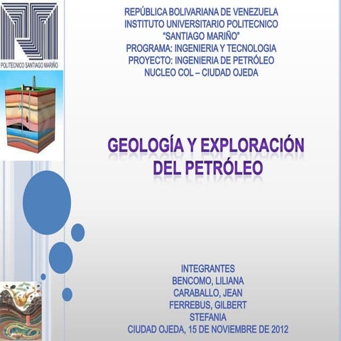 Grupo 1. Geología y Exploración del Petroleo