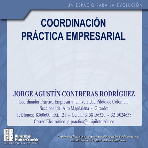 Presentación hoja de vida