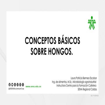 Presentación hongos SENA produccion curso