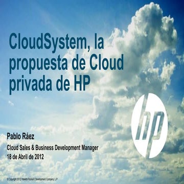 Presentación hp ess - (pablo ráez).- evento nube conectada 18042012