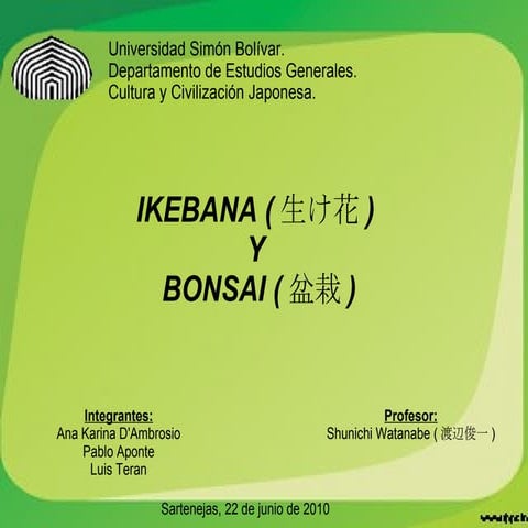 Ikebana bonsai (Ana Karina, Pablo, Luis)