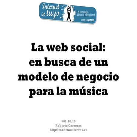 La web social: en busca de un modelo de negocio para la música