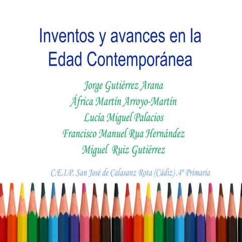Presentación inventos edad contemporánea 4º Primaria