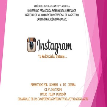 Presentación istagram