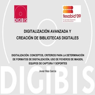 Digitalización: conceptos, criterio...