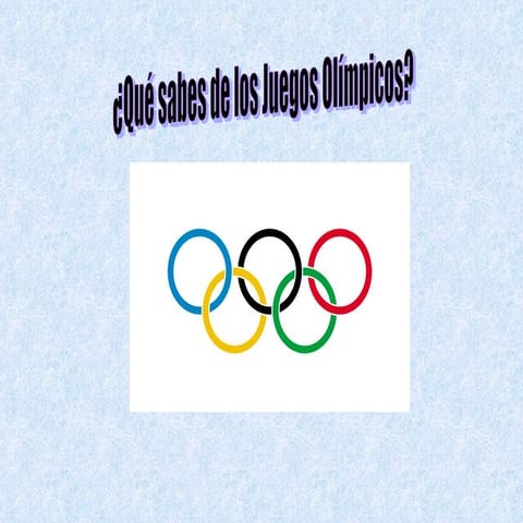Presentación juegos olímpicos