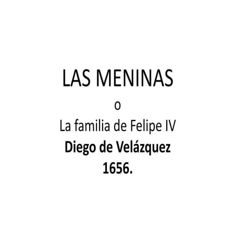 Presentación las meninas