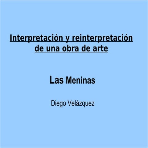 Presentación las meninas 