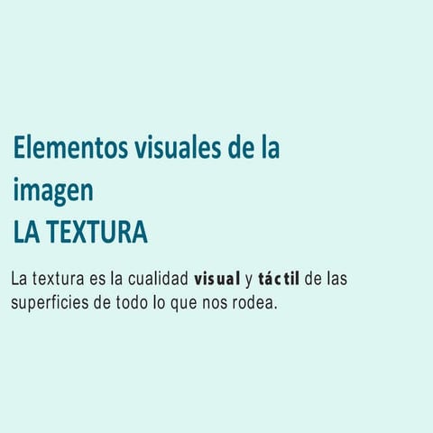 Presentación las texturas