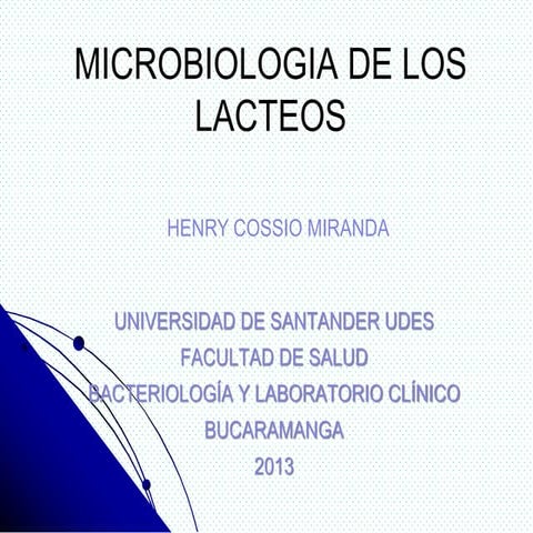 MICROBIOLOGIA LACTEOS