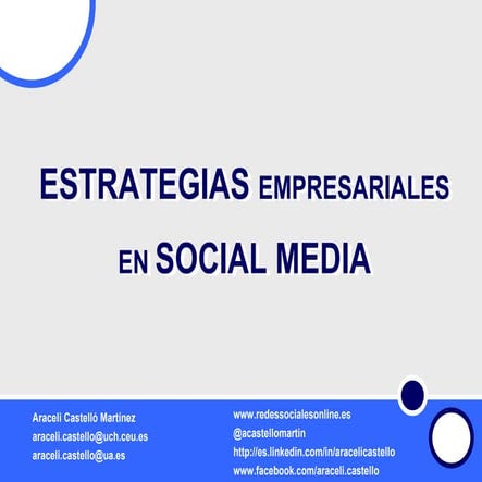 Estrategias empresariales en Social Media