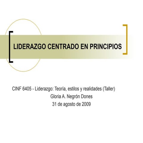 Presentación Liderazgo Centrado en Principios