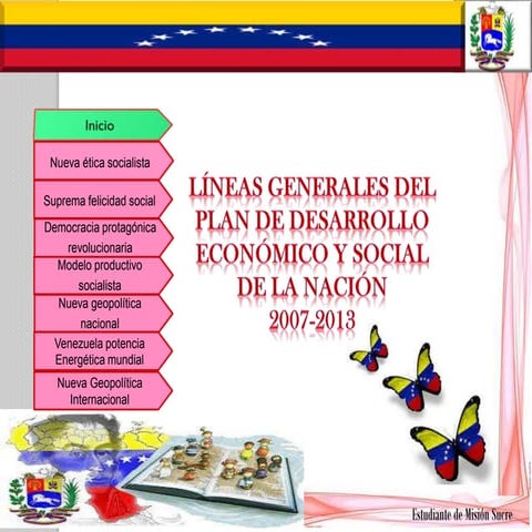 líneas generales del plan de desarrollo económico y social de la nación  
