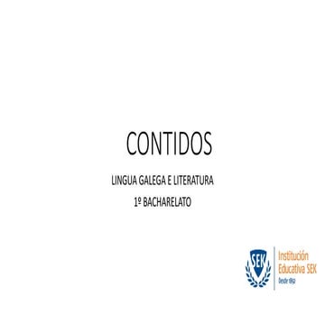 Presentación lingua galega 1º bach