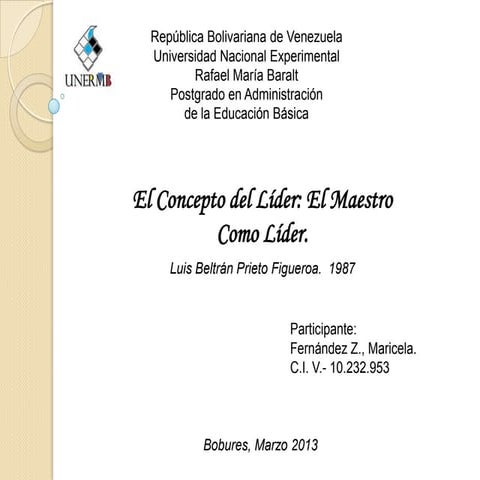 El Maestro como Líder