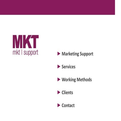 PresentacióN Marketing Support En IngléS 2012