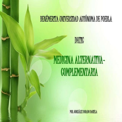 MEDICINA ALTERNATIVA-COMPLEMENTARIA