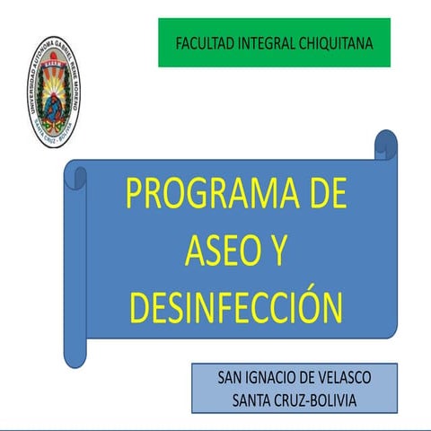 PROGRAMA DE ASEO Y DESINFECCIÓN