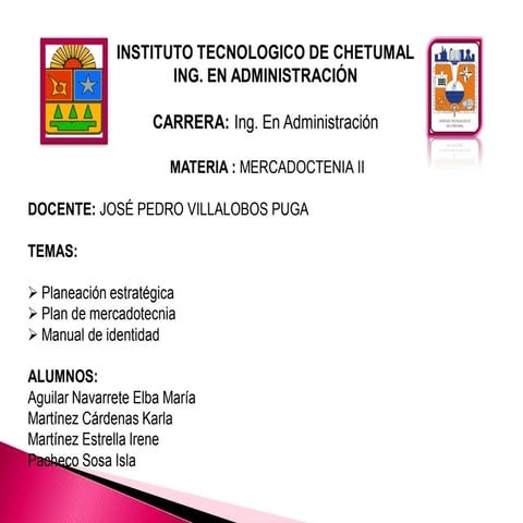 Presentación mercadotecnia: proyecto 1, 2 y 3