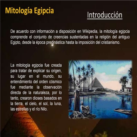 Presentación mitología egipcia
